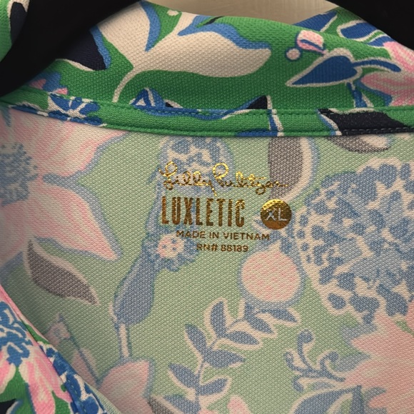 EUC LILLY PULITZER Frida Scallop Polo Dress Spearmint Golf Til You Drop - Picture 6 of 7